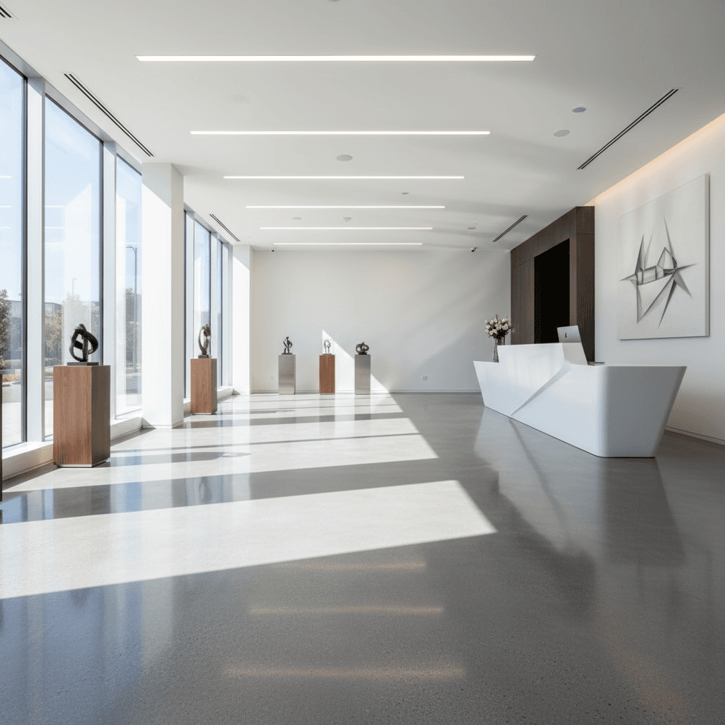 Polished concrete floor
